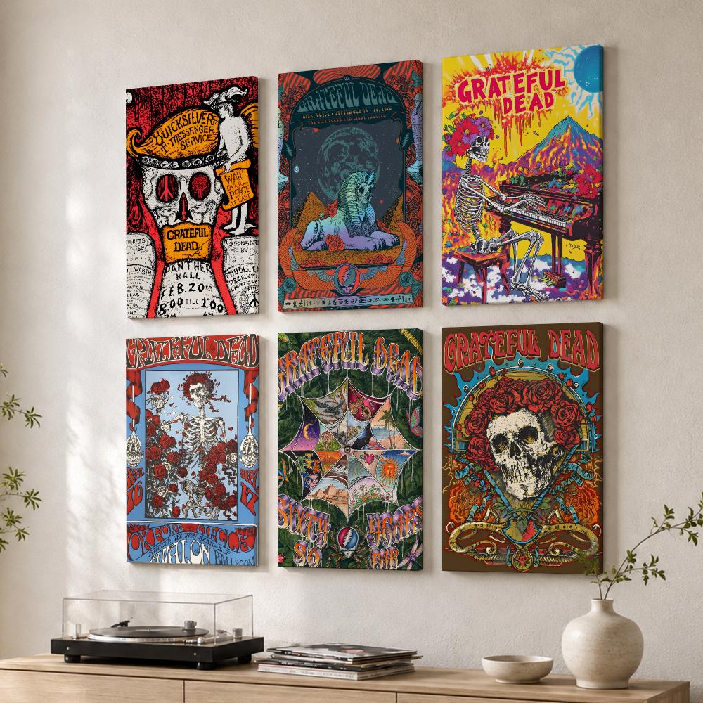Live Rock - Rock Band Grateful D-Dead Framed Wall