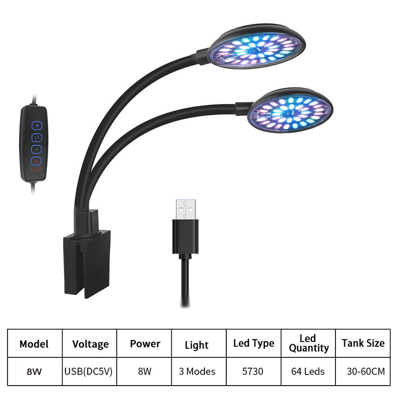 USB Aquarium LED Light Fish Ta - Aquarium Marine Lights recension och pris